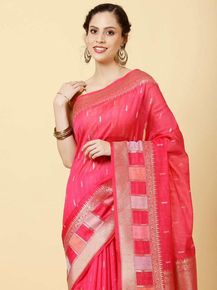 Zari Booti  Woven Saree