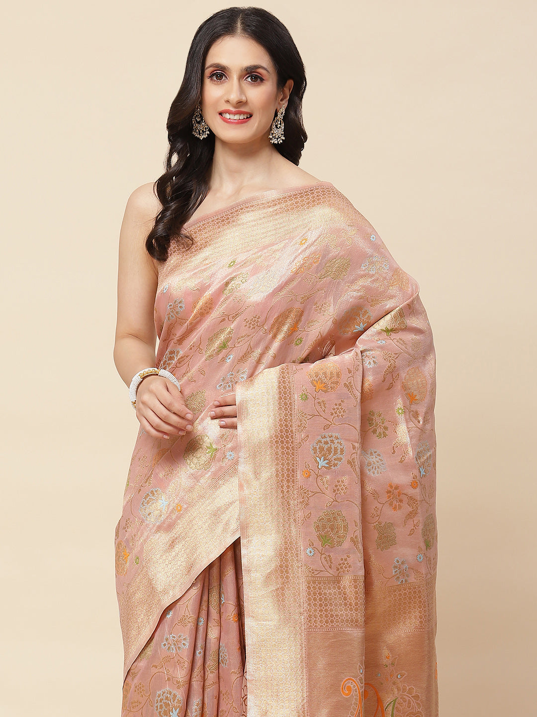 Zari Jaal Woven Cotton Saree