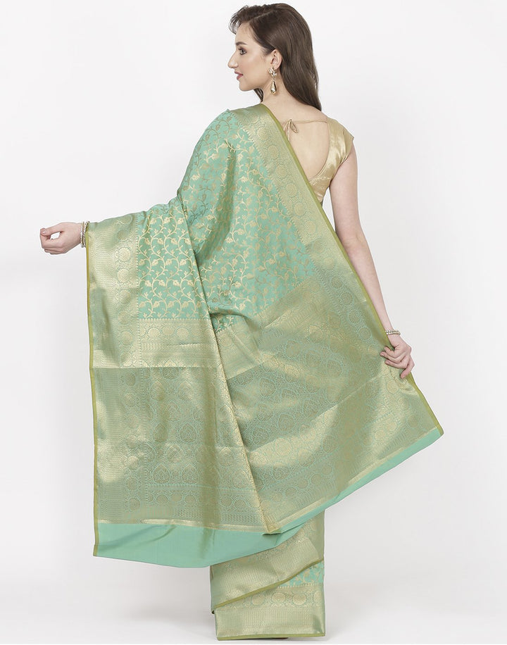 Green Banarasi Art Handloom Saree