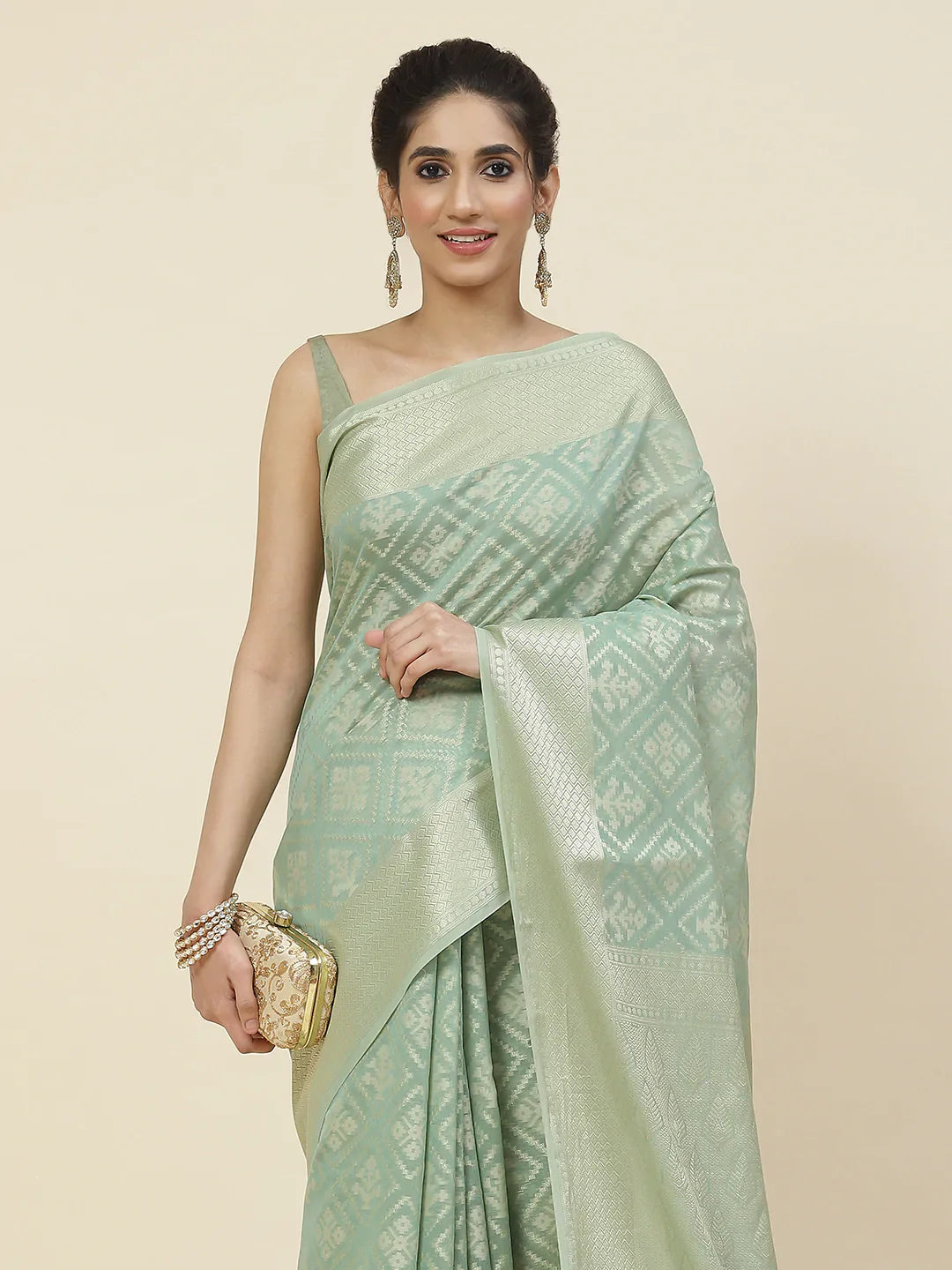 Zari Jaal Cotton Woven Saree