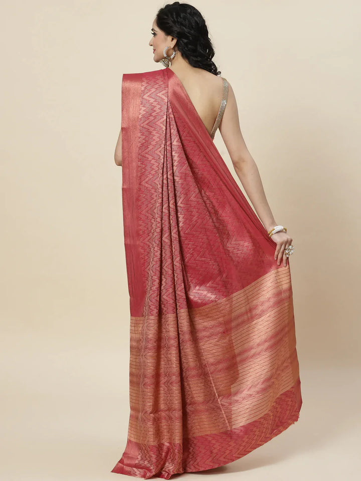 Brocade Zari Jaal Handloom Woven Saree