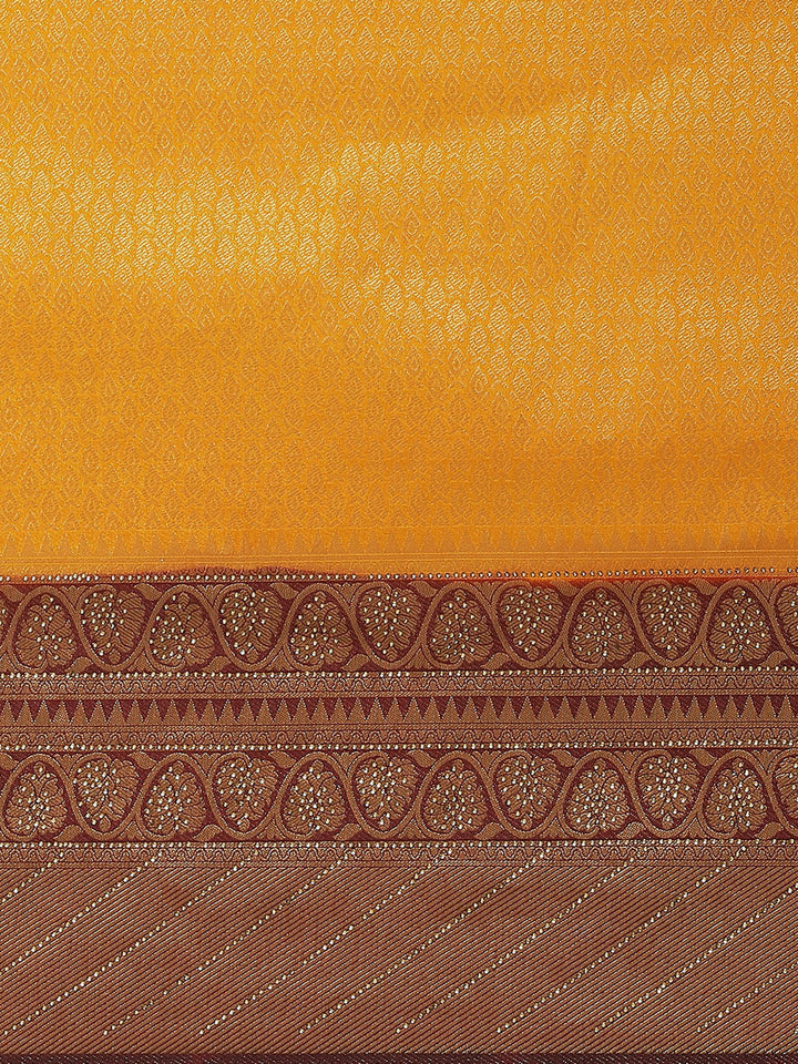 Brocade Art Handloom Embroidered Saree