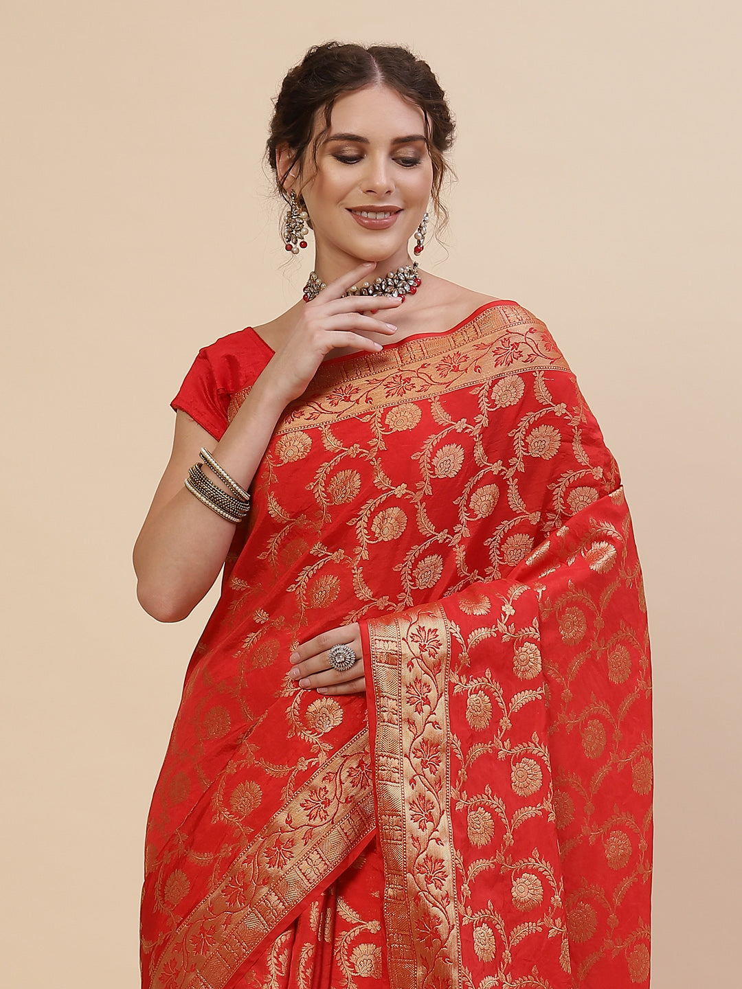 Zari Jaal Cotton Woven Saree