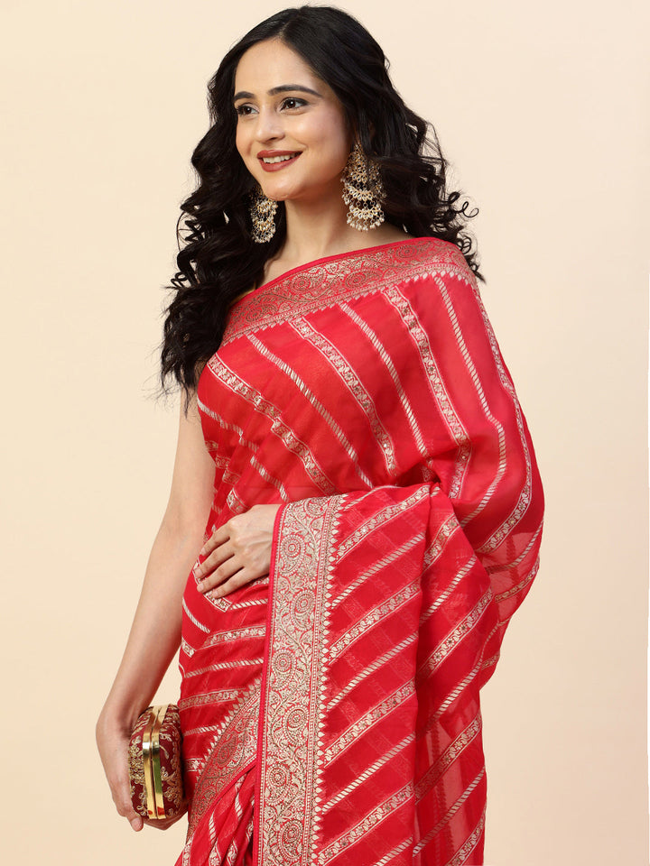 Swarovski Embroidered Organza Saree