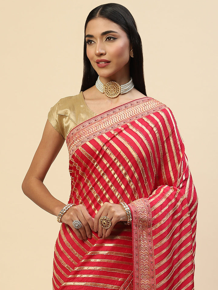 Cutdana Embroidered Handloom Saree