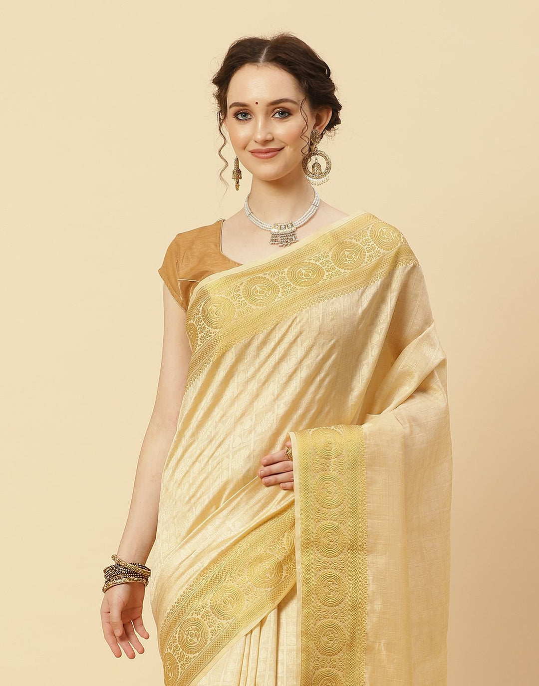 Woven Art Handloom Zari Border Saree