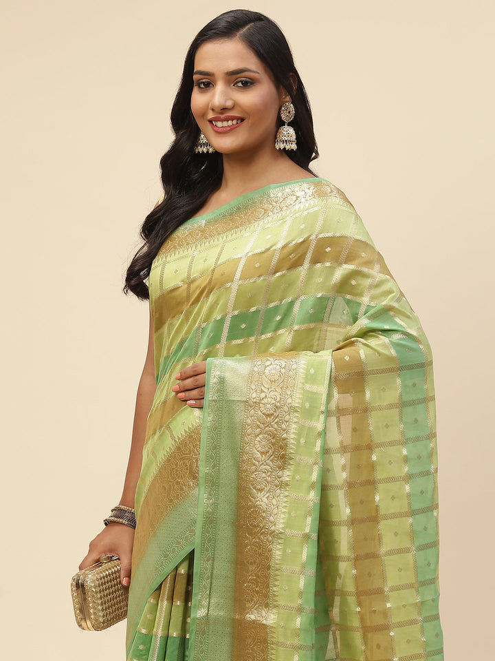 Zari Jaal Cotton Woven Saree
