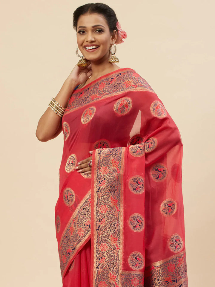 Zari Booti Handloom Woven Saree