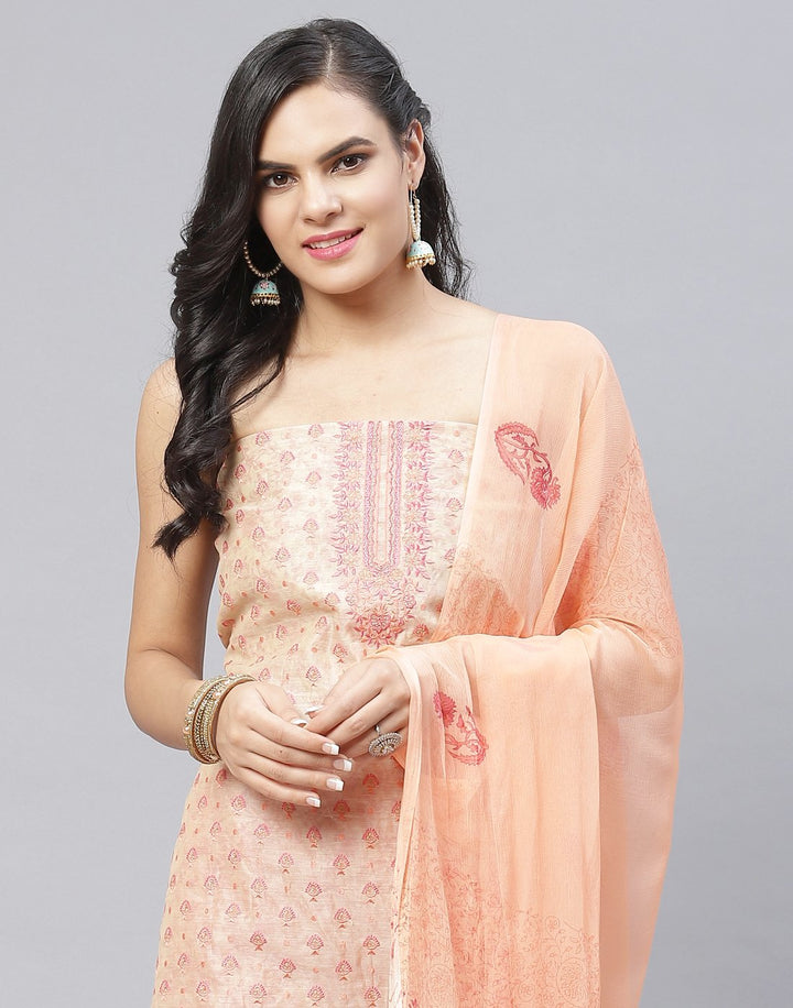 Chanderi Printed Suit piece