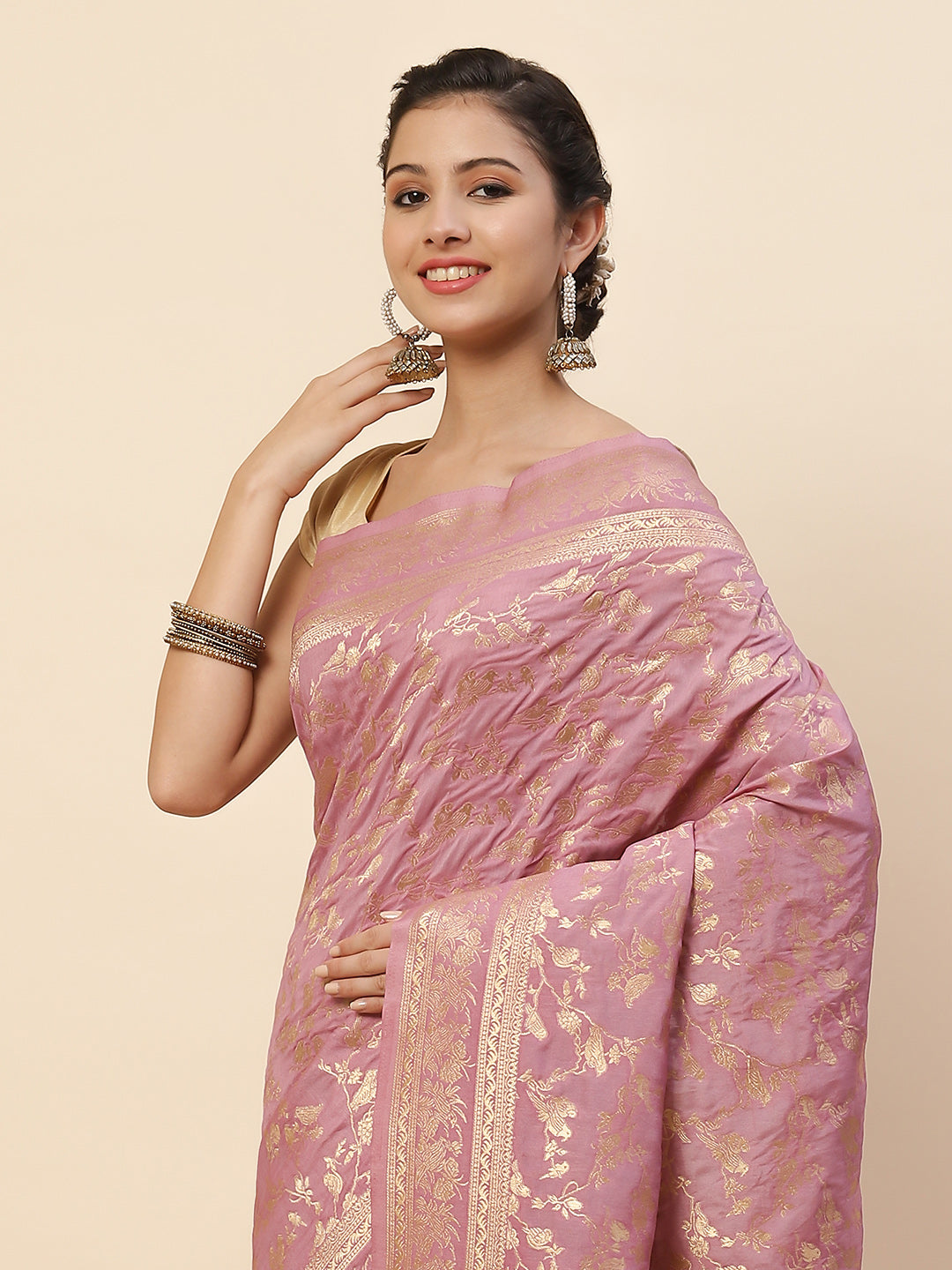 Zari Zaal Art Handloom Woven Saree
