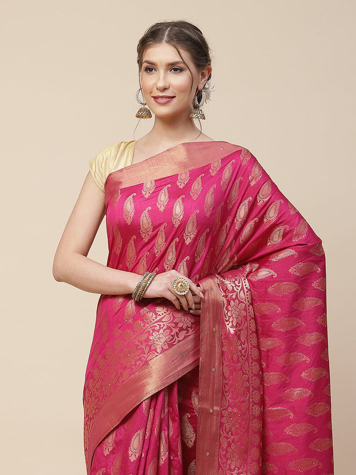 Zari Work Woven Art Handloom Saree