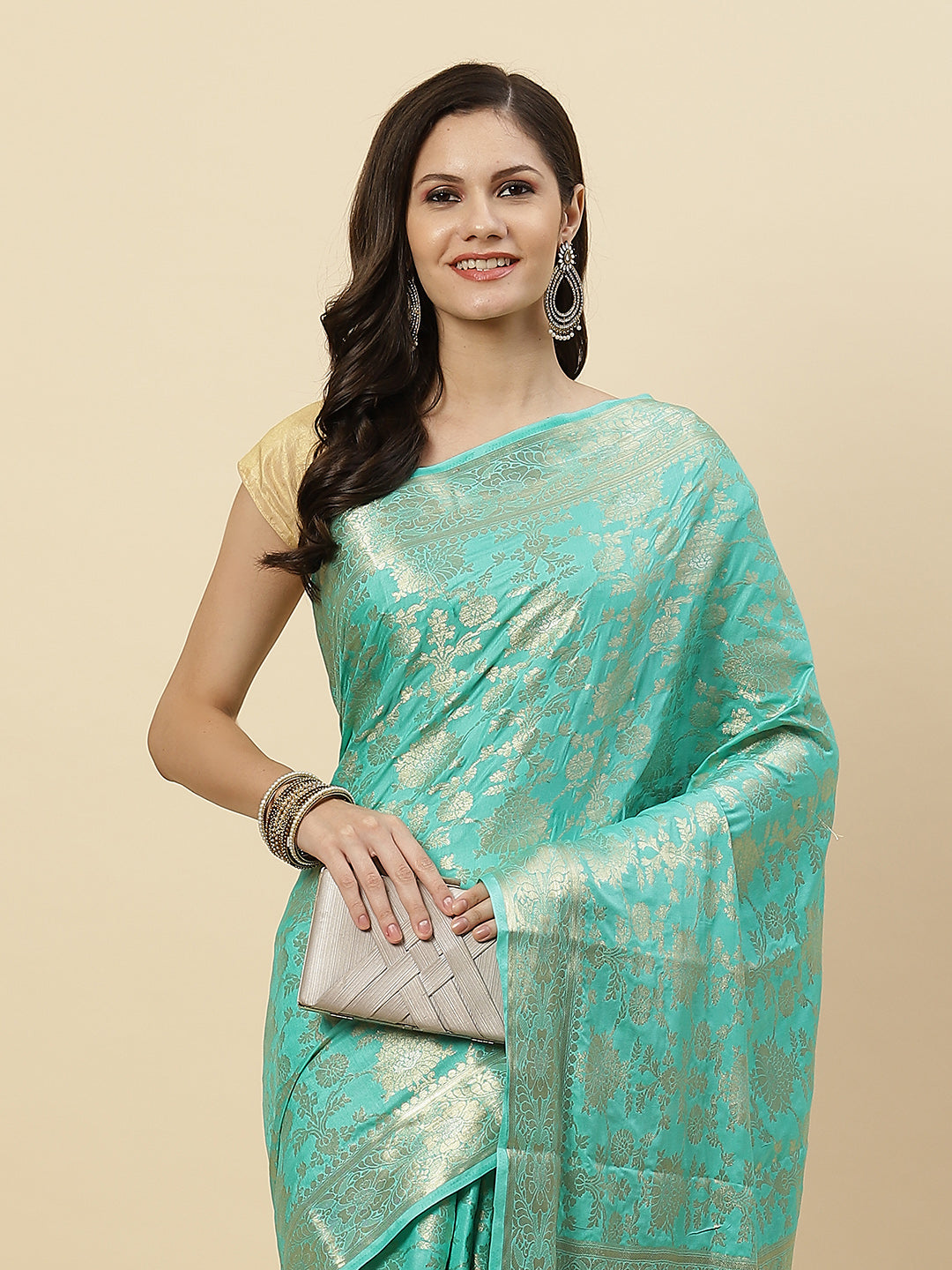 Zari Jaal Art Handloom Woven Saree