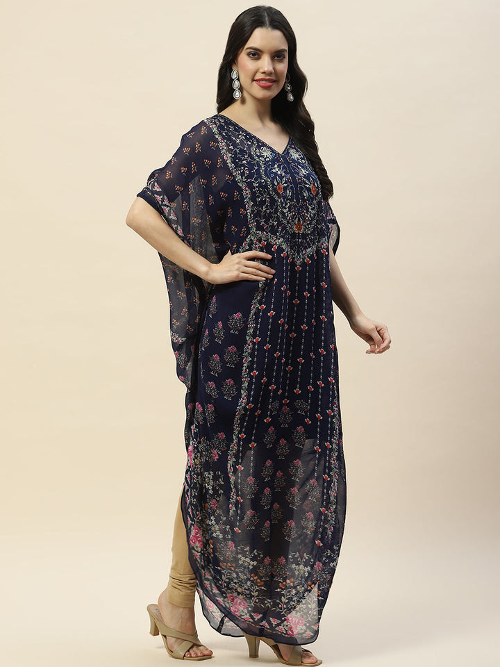 Digital Print Georgette Kaftan Kurta