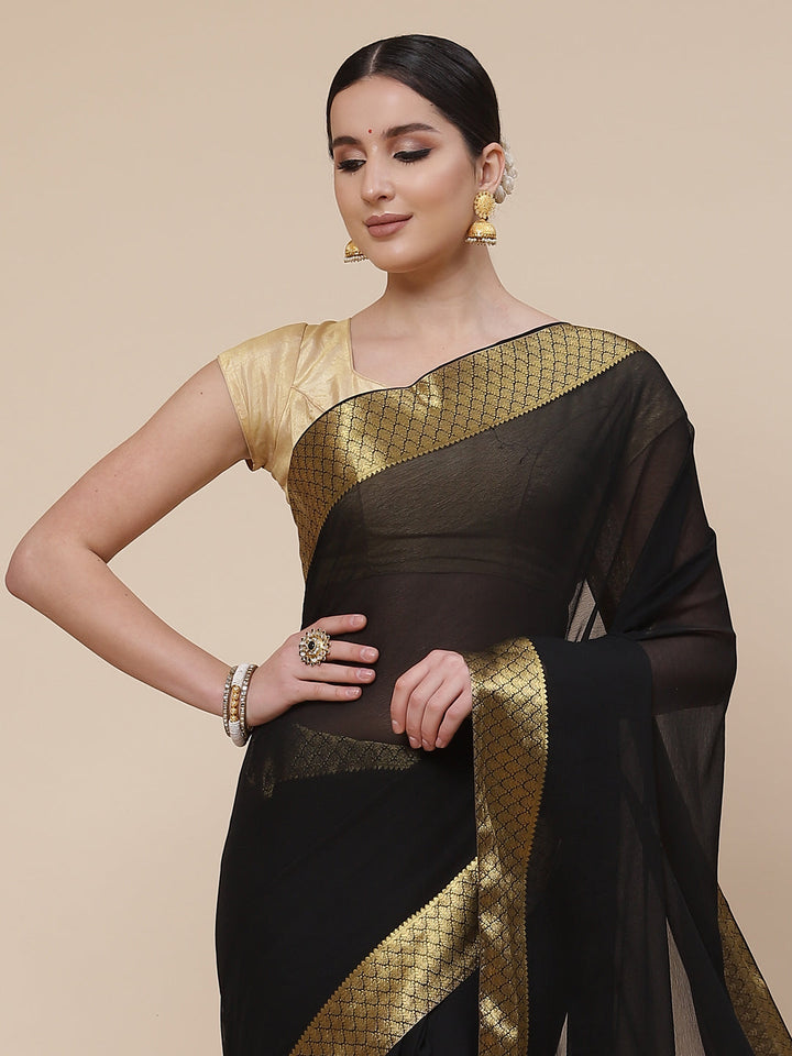 Chiffon Plain Saree
