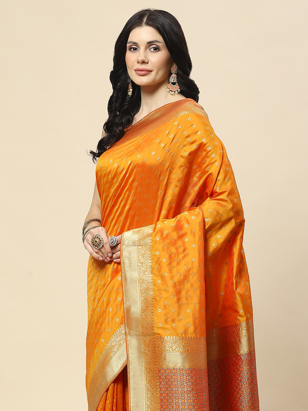 Zari Booti Woven Art Silk Banarsi Saree