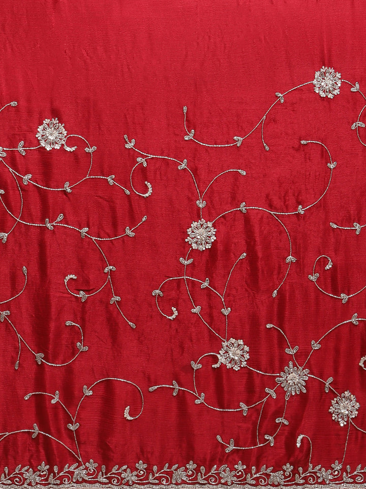 Cutdana Embroidered Crepe Handloom Saree