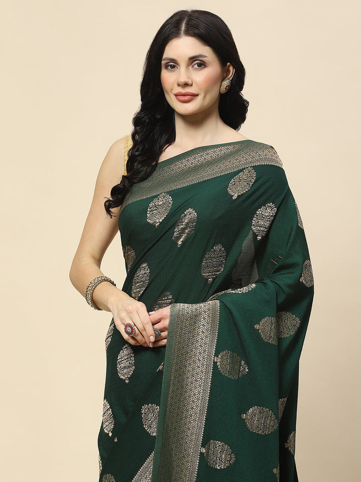 Zari Border Woven Art Tussar Saree