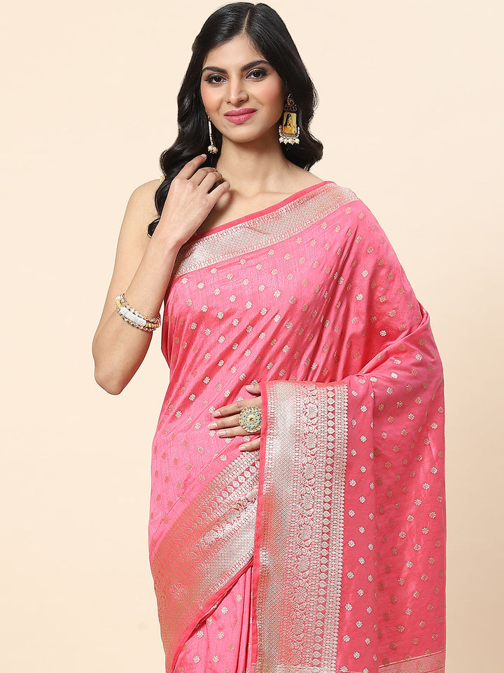 Zari Booti Handloom Woven Saree