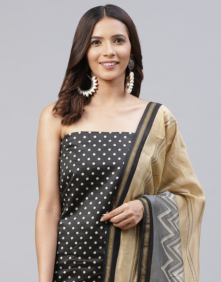 Printed Chanderi Suit Piece