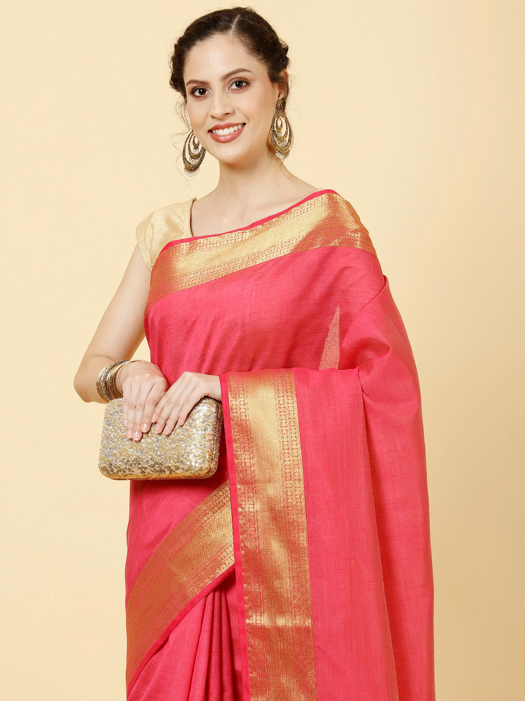 Zari Jaal Woven Handloom Saree