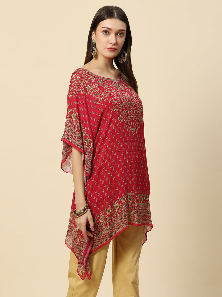 Digital Printed Georgette Kaftan Kurta