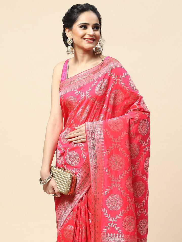 Stone Jaal Woven Banarasi Saree