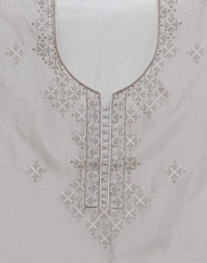 Chanderi Embroidered Suit Piece