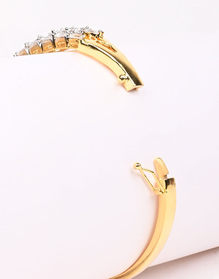 Gold Plated Bracelet Embellished With Diamond Stone