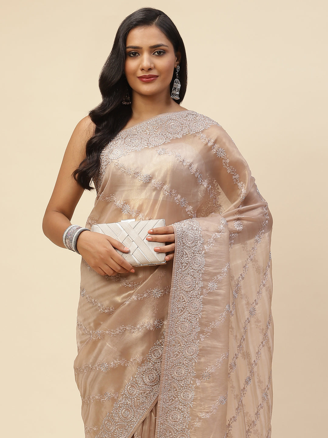 Stone Embroidered Banarasi Saree