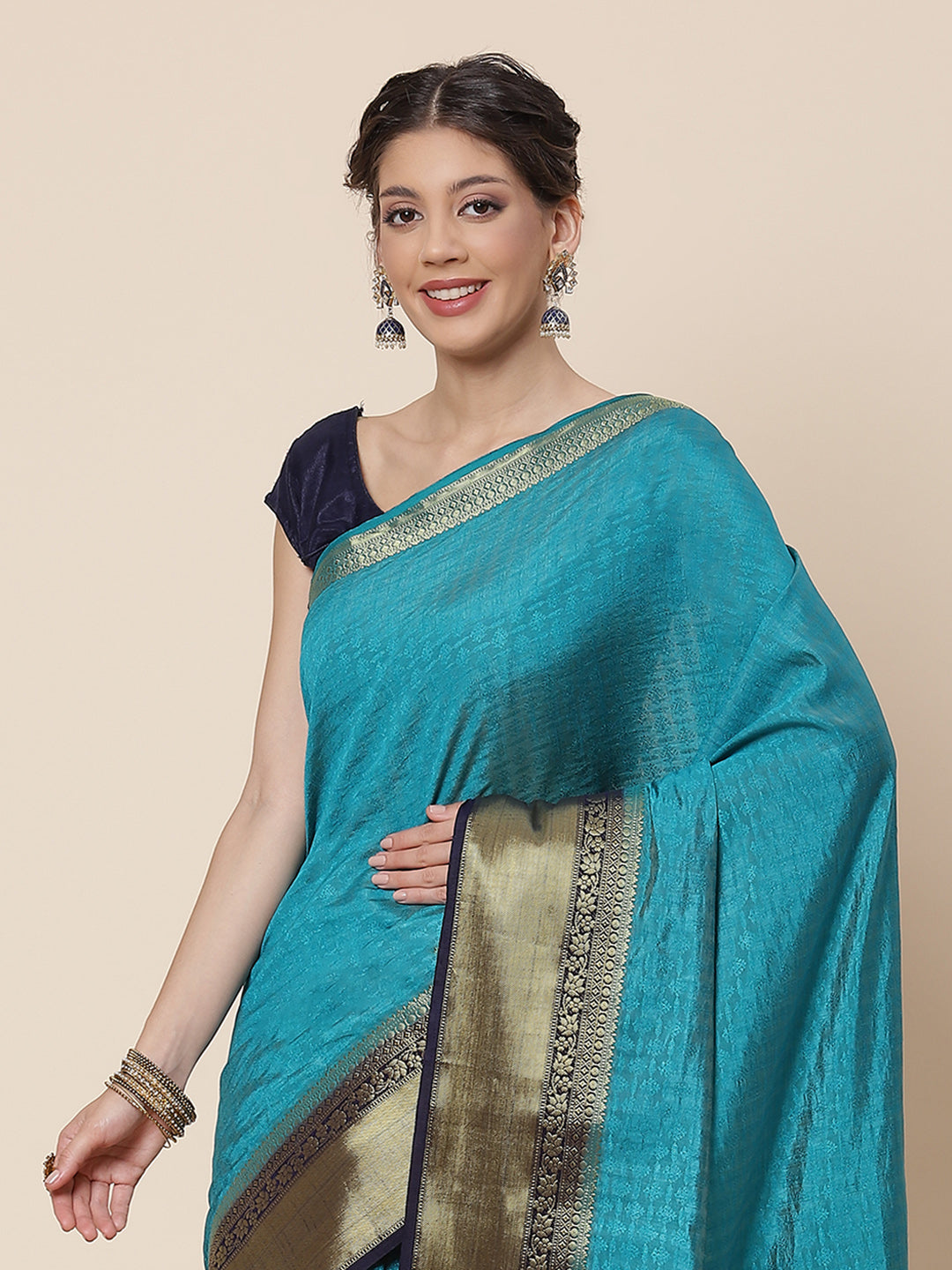 Zari Border Art Handloom Woven Saree