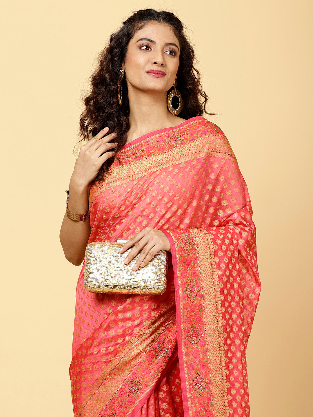 Woven Booti Cotton Saree