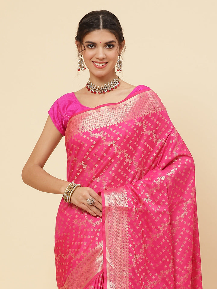 Cotton Saree with Zari Border Booti