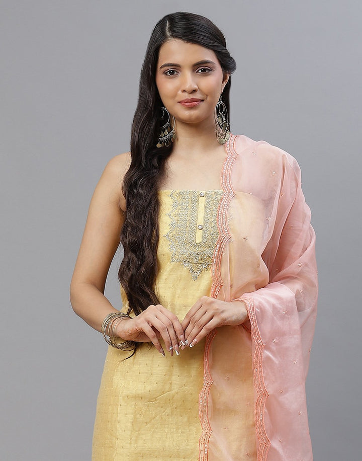 Chanderi Embroidered Suit piece