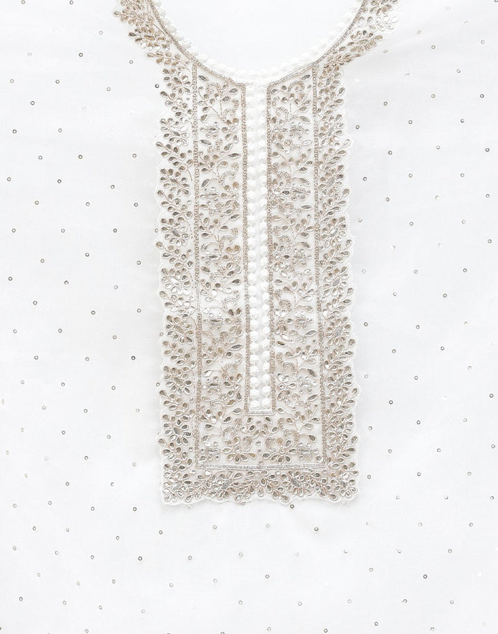 Embroidered Organza Kora Suit Piece