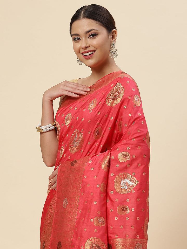 Zari Booti Handloom Woven Saree