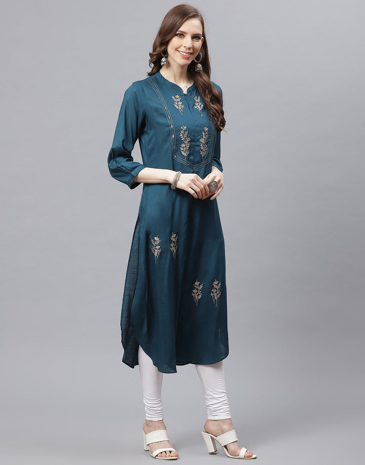Cotton Kurti With Embroidery