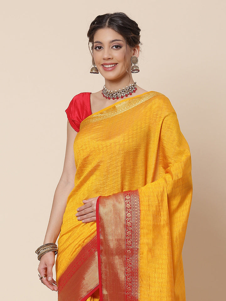 Zari Border Art Handloom Woven Saree