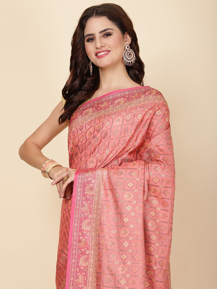 Zari Jaal Woven Tussar Saree