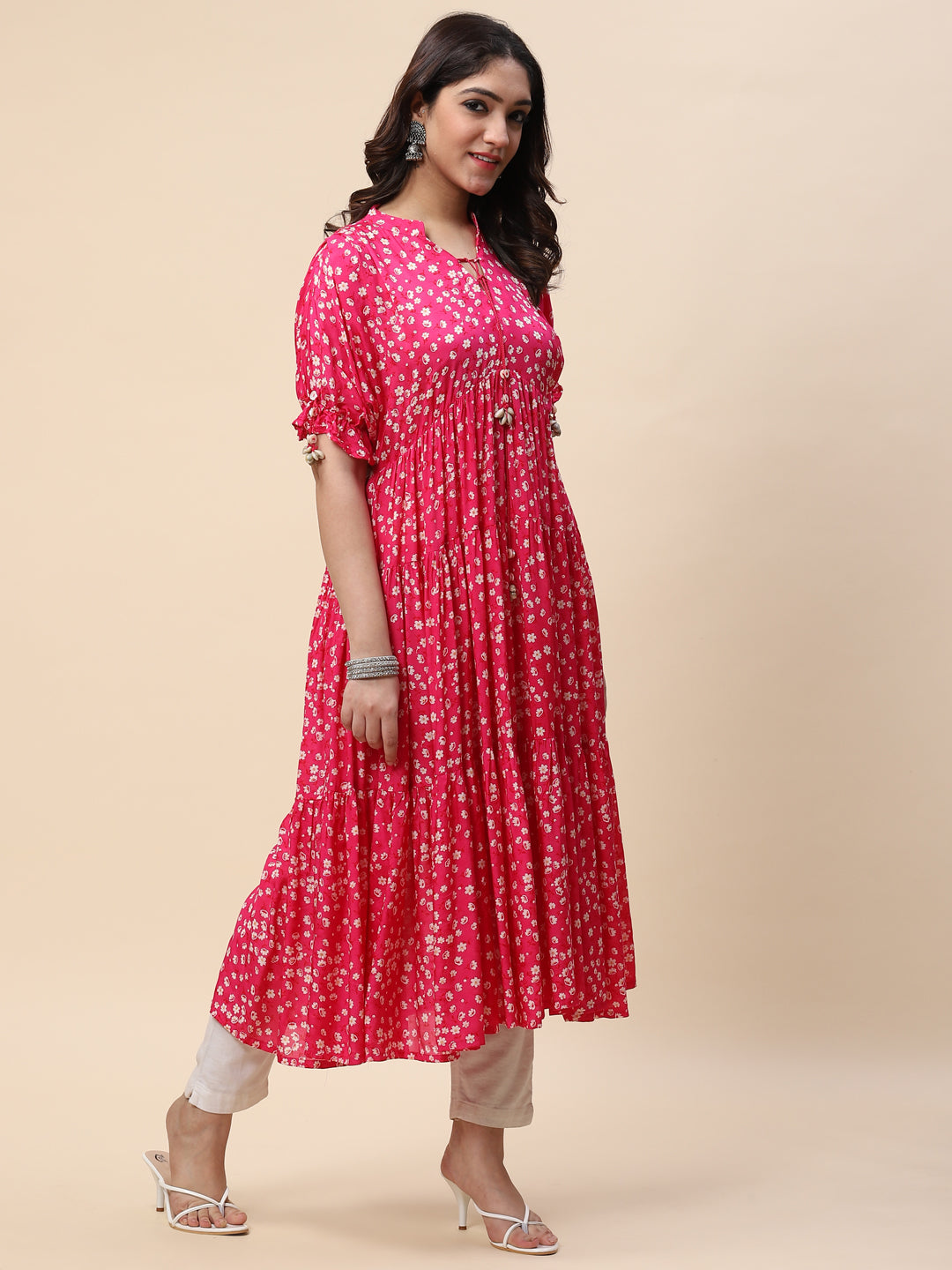 Printed Muslin Anarkali Kurta