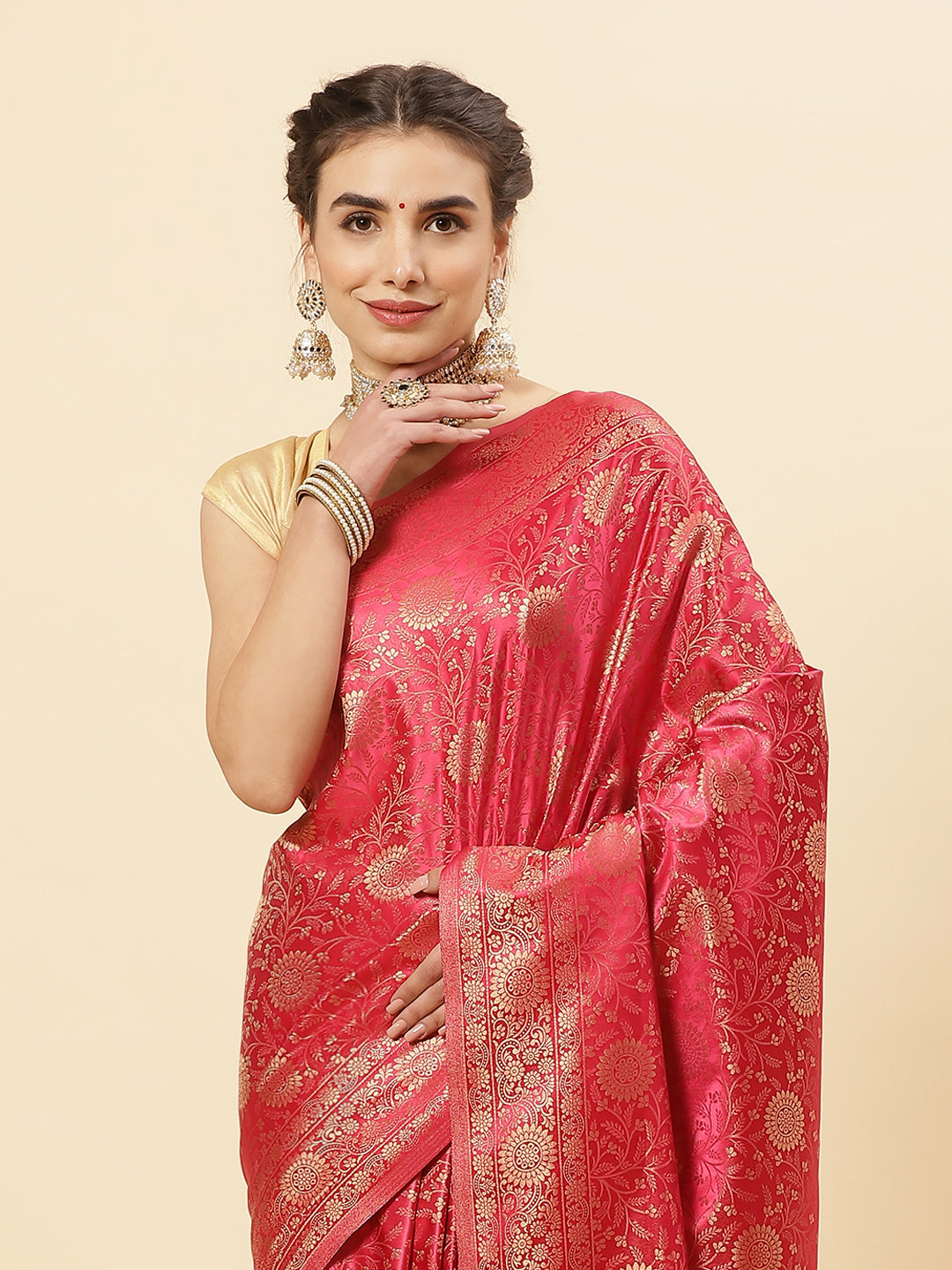 Zari Jaal Art Handloom Saree