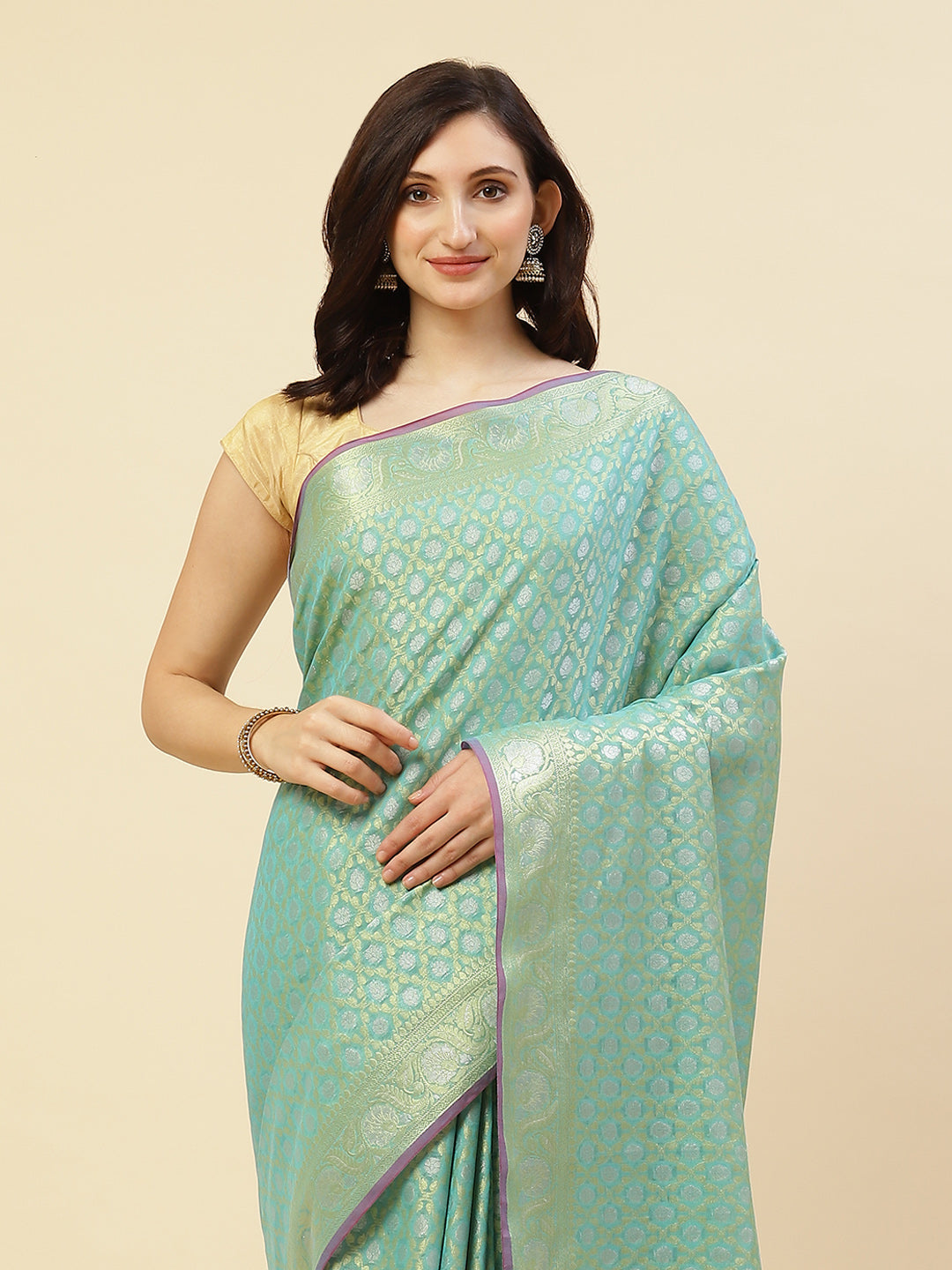 Zari Jaal Woven Cotton Saree