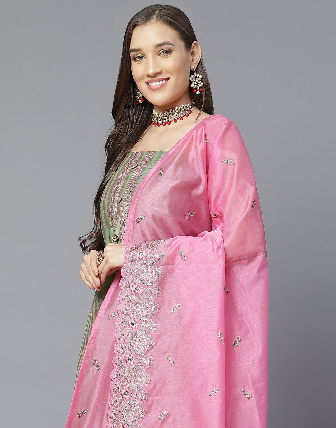 Chanderi Suit Set