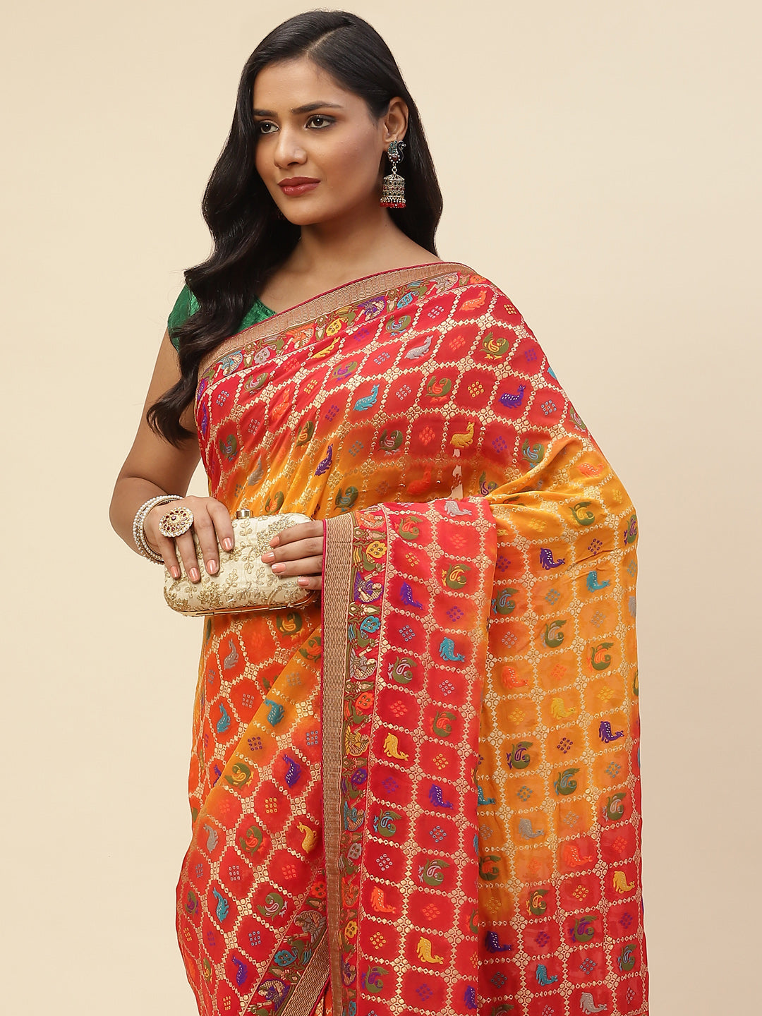 Gharchola Banarasi Woven Saree