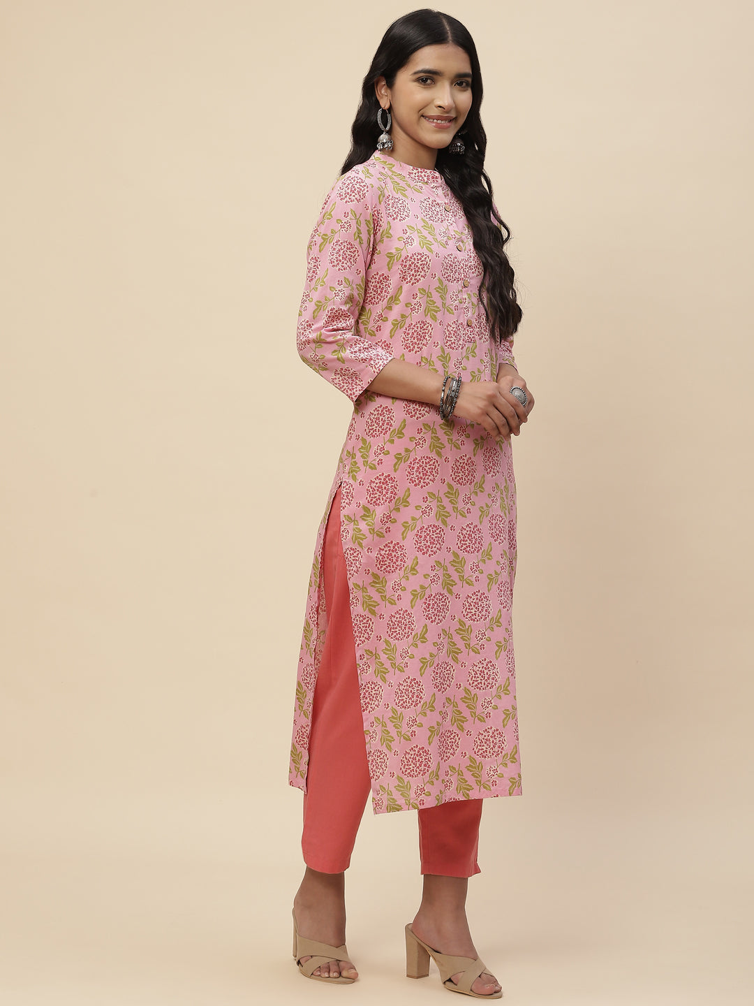 Floral Printed Cotton Kurta