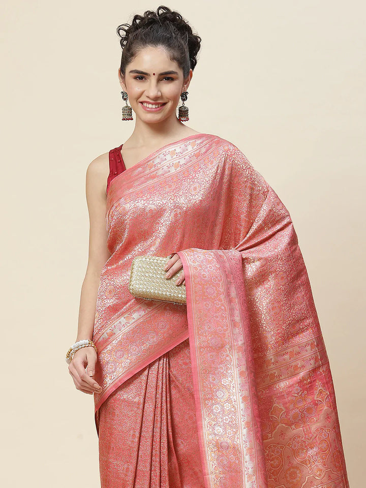 Zari Jaal Handloom Woven Saree