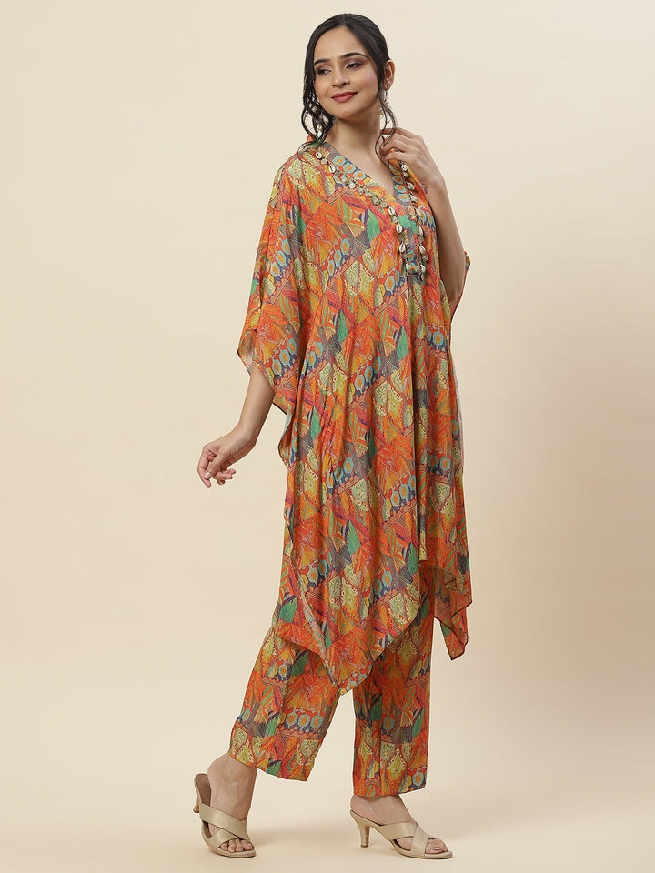Printed Muslin Kurta With Pants