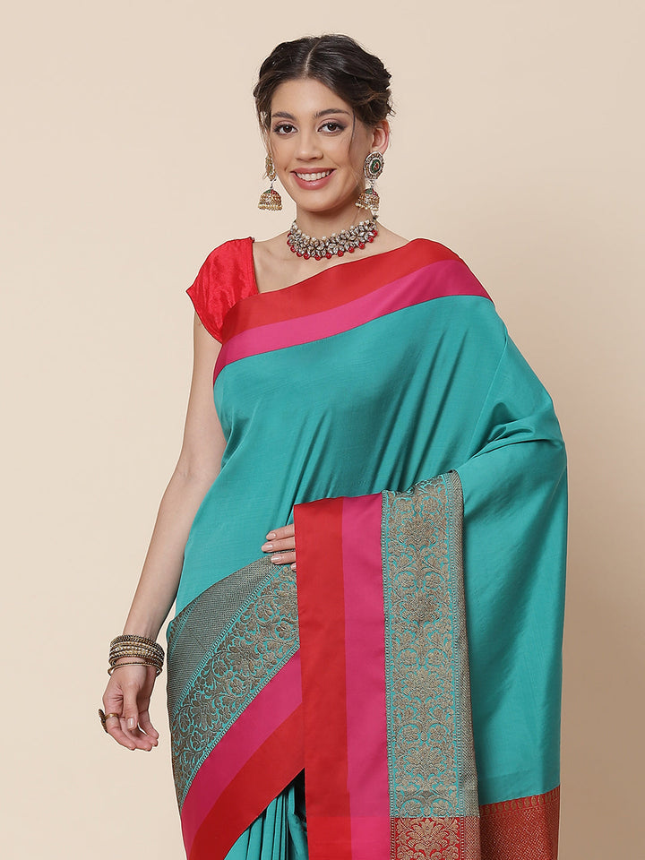 Zari Border Cotton Woven Saree