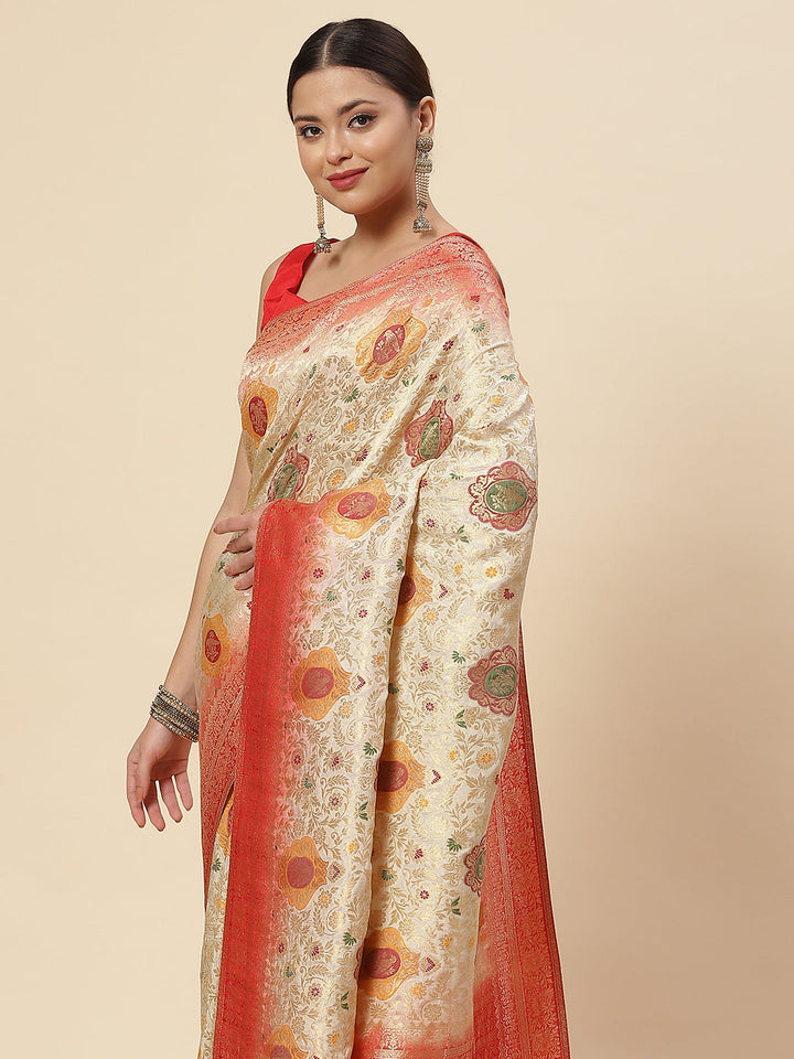 Zari Jaal Handloom Woven Saree