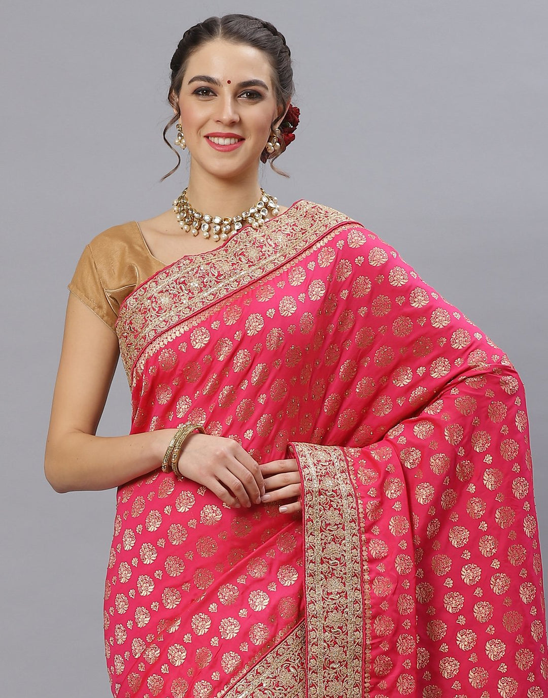 Banarasi Silk Woven Embroidery Saree