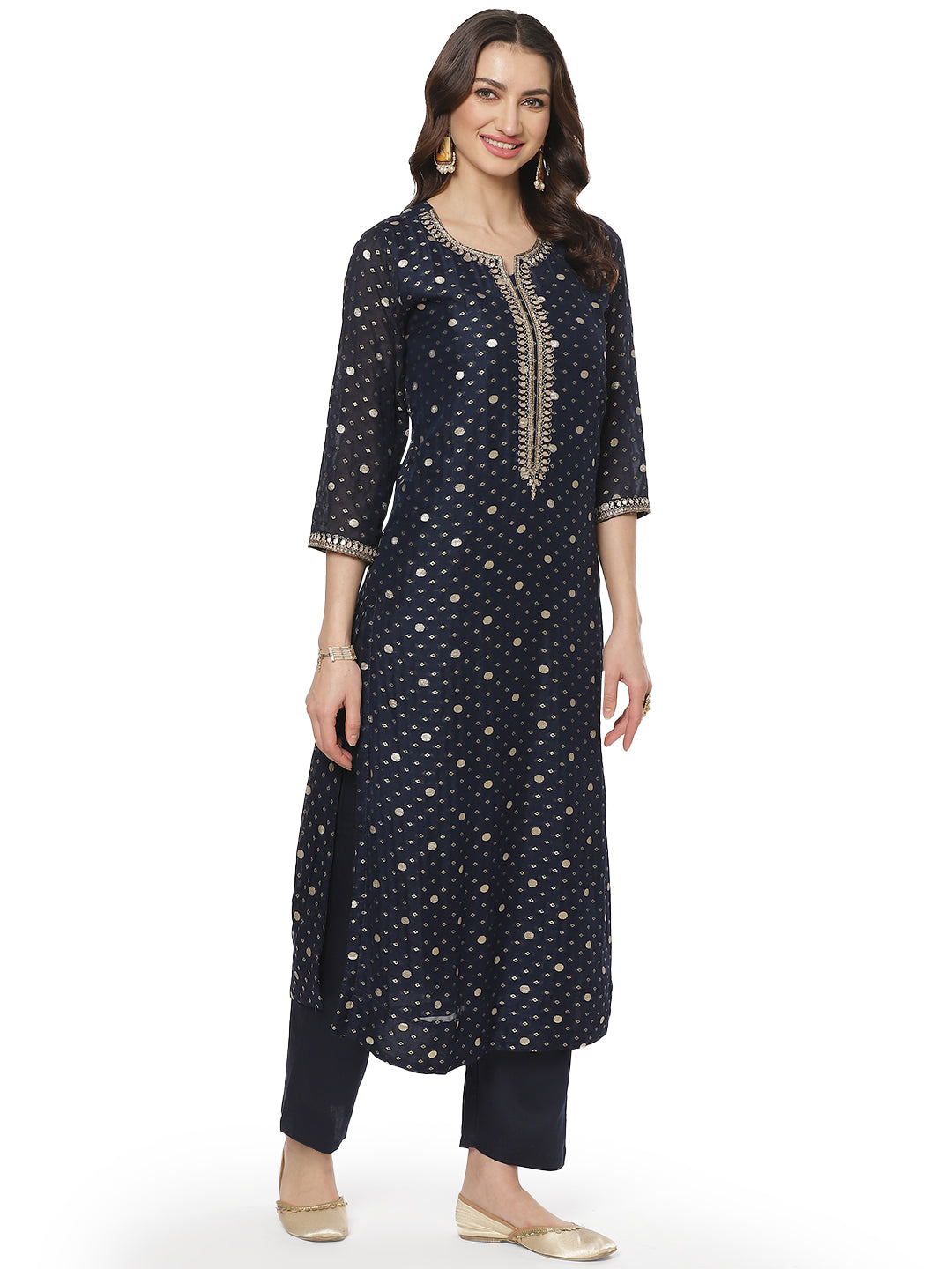 Sequence Gota Patti Georgette Kurti With Pant